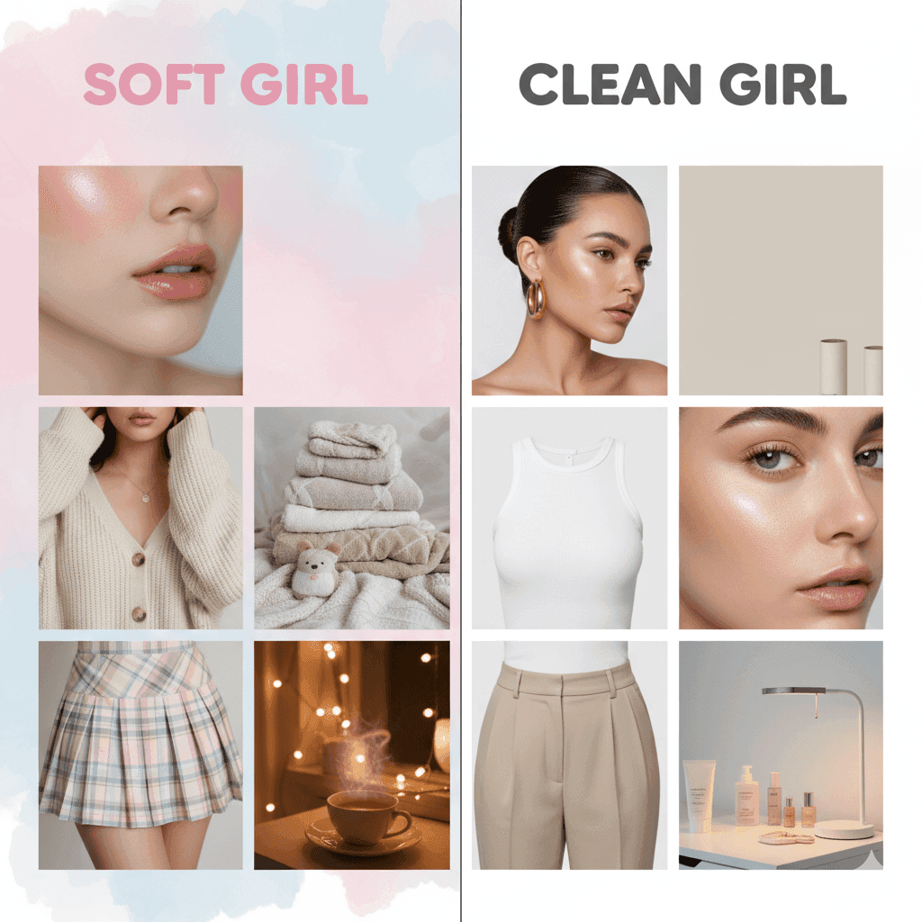 Soft Girl Aesthetic vs Clean Girl: What Gen Z Prefers